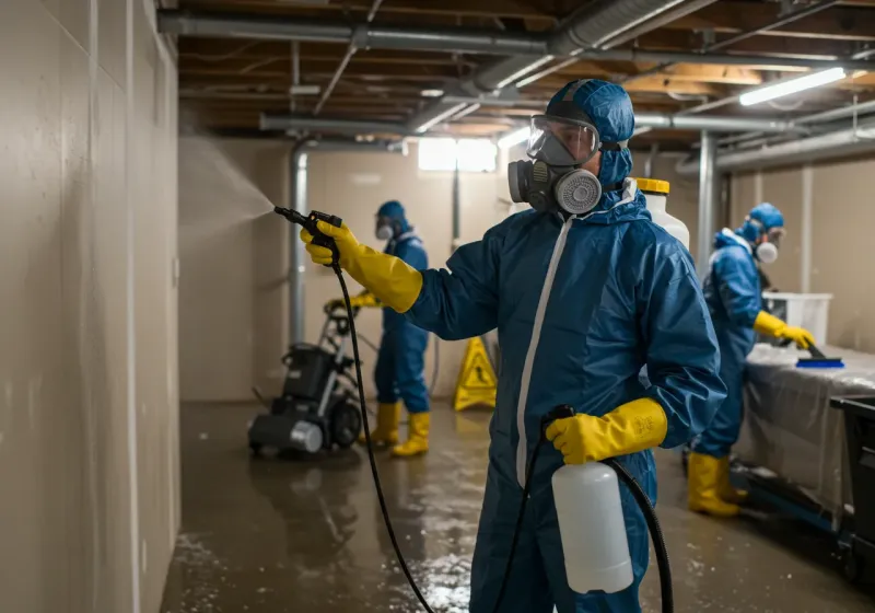 Basement Sanitization and Antimicrobial Treatment process in Beloit, WI